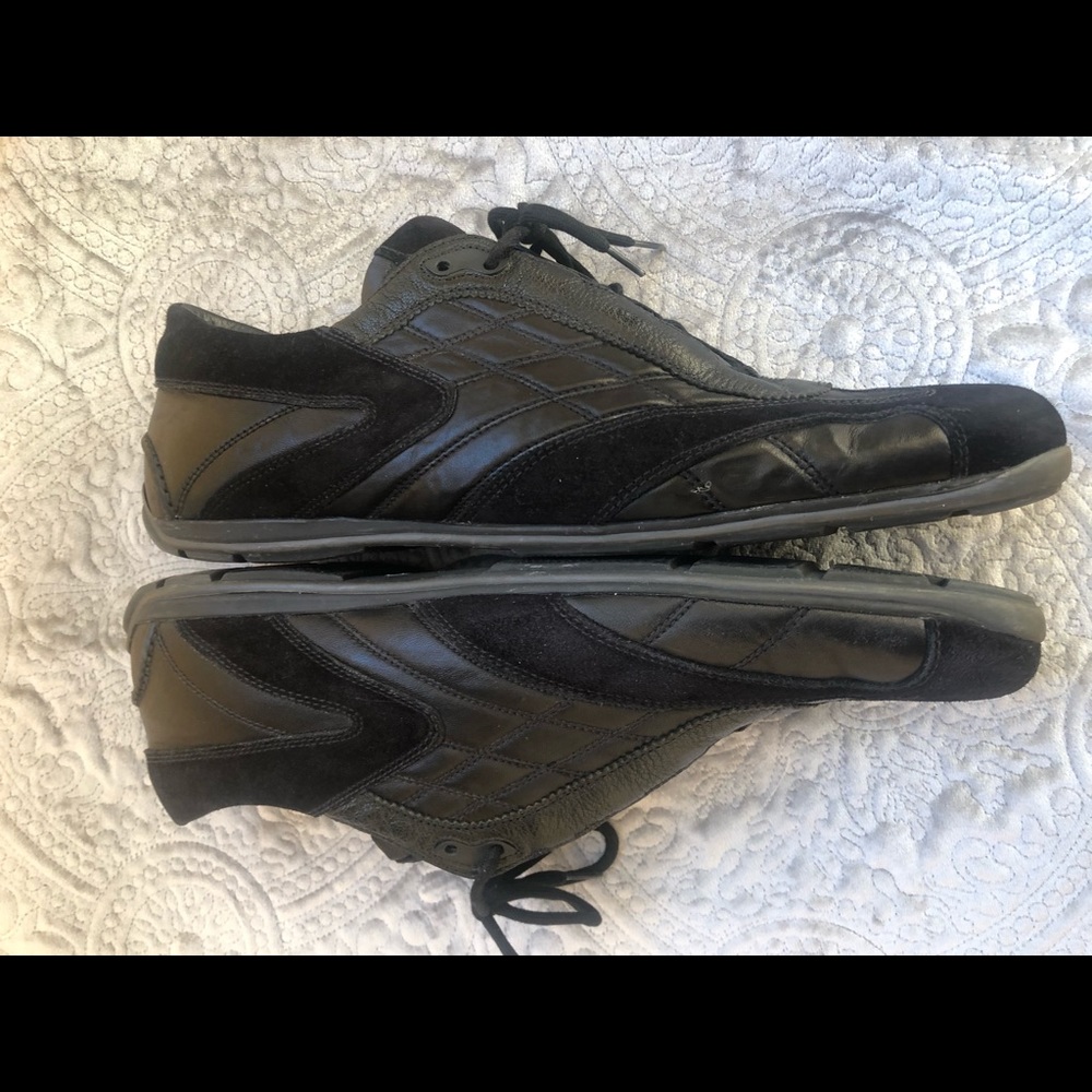 Black leather/suede Prada sneakers - Picture 8 of 8